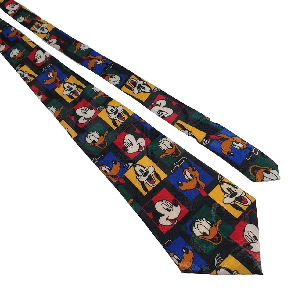 Balancine Hot Cakes Men Necktie Tie Disney Mickey Goofy Donald Pluto Cartoon
